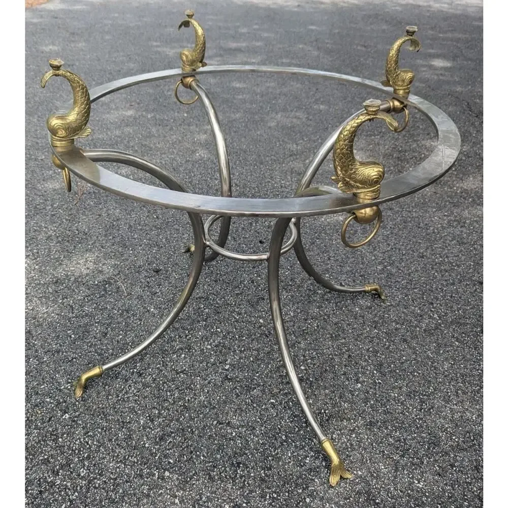 Brass Koi Fish Dolphin Screw on Part Solid Decor Repurpose Furniture Piece